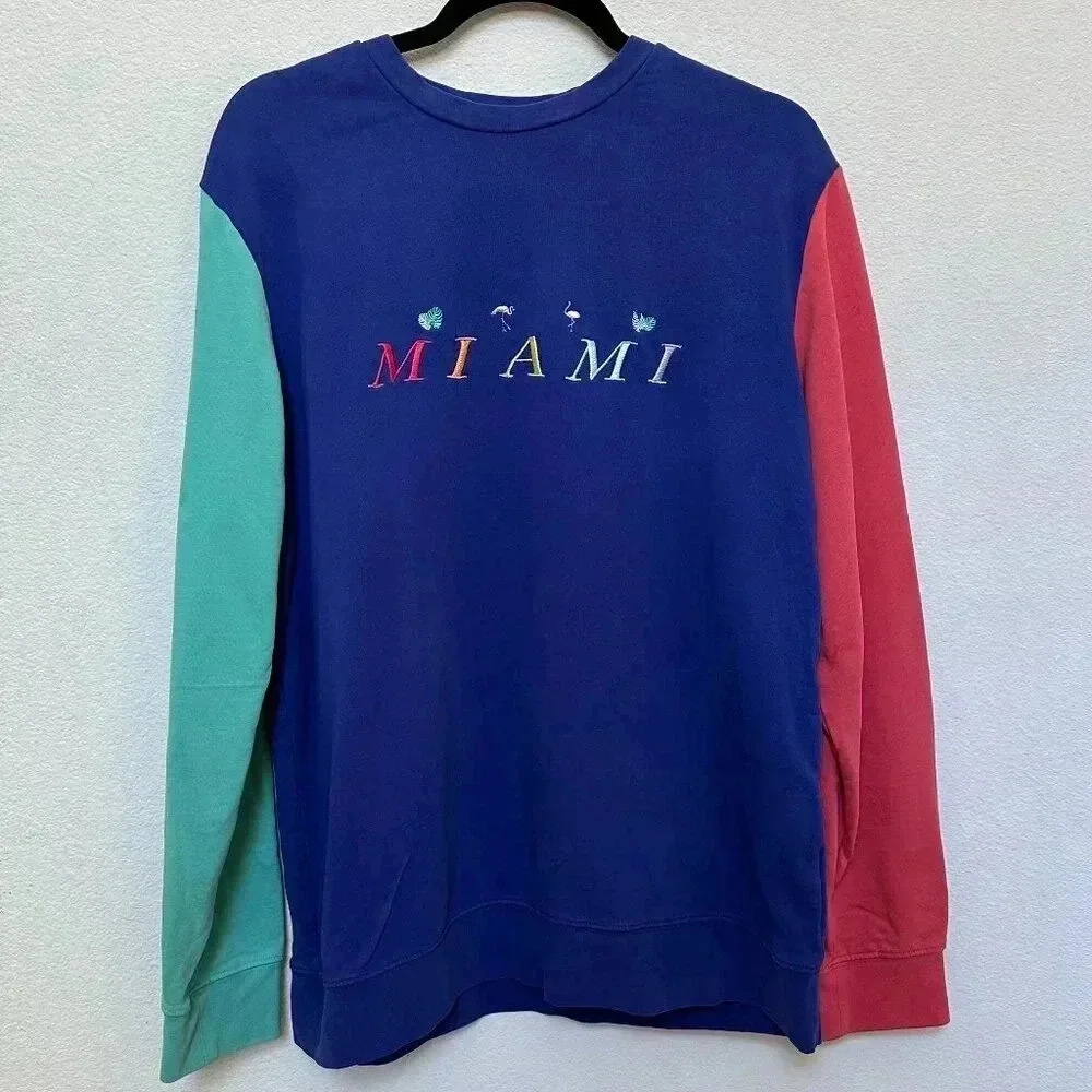 Retro Miami Colorblock Sweatshirt